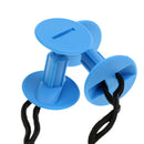 2 Pieces Plastic Bodyboard Surfboard Leash Plugs with Cords Strings Blue