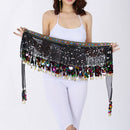Belly Dance Costume Hip Scarf Hip Wrap Scarf Golden Coin Sequin Belt Skirt