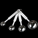 4pcs Measuring Spoon Cup Set Baking Coffee Tea Cooking Stainless Steel Utensil