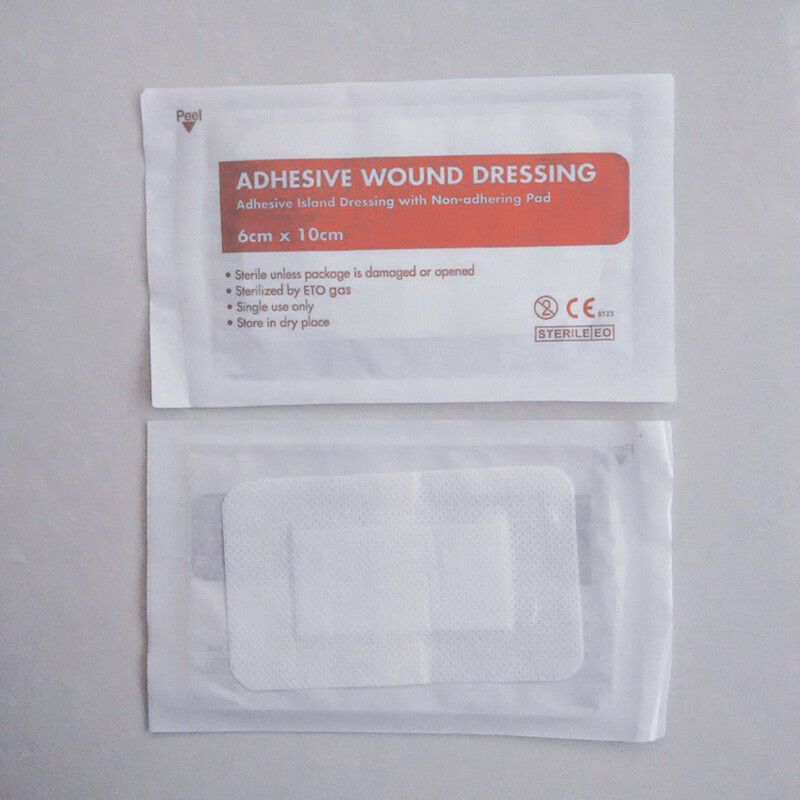 5pcs Non-Woven Medical Adhesive Wound Dressing Large Band Aid Bandage 6cm*10cm