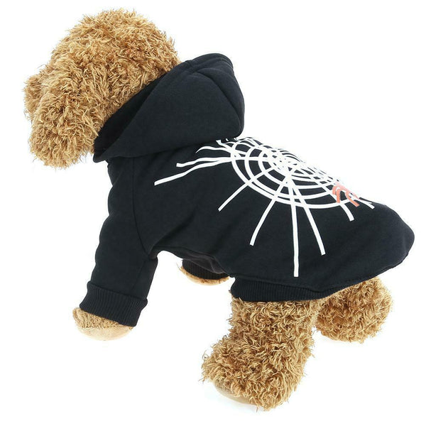 Halloween Spider Web Pet Dog Dress Dog Ghost Festival Sweater L