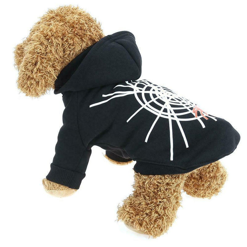 Halloween Spider Web Pet Dog Dress Dog Ghost Festival Sweater L