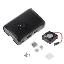 Pi Box ABS Case w/ Fan Module for Raspberry Pi 3/2/b plus w/ 3PCS Heat Sink