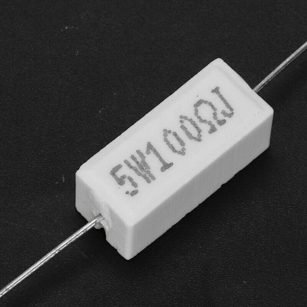 10x Wirewound Ceramic Cement Resistors 100 Ohm 5W Watt 5% R8I9