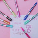 8pcs Double Lines Drawing Writting Card Pens Markers Outline Pens Highligter