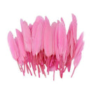 50pcs Dyed Goose Feathers DIY Hairstyles Decor Jewelry Wedding Party - Pink