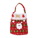 Christmas Applique Candy Gift Re-Usable Wrapping Bag ree Hanging Sack Decor