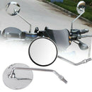 Motorcycle Rear View Rearview Side Round Mirrors Universal 10Mm Street Bike V8A6
