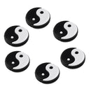 6Piece Yin Yang Tennis Racquet Vibration Dampener Shock Absorber Black White