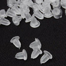 500 Clear Rubber Bullet Clutch Earring Safety Backs Ear Nuts Earring Keeper