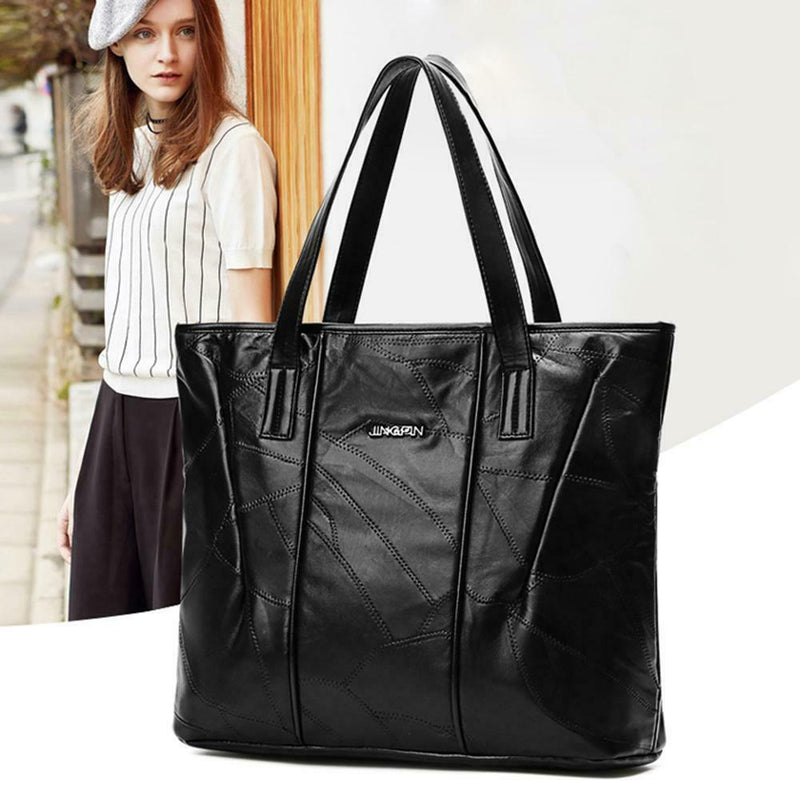 Sheepskin Retro Leather Large Capacity Handbags Shoulder Bags Womens Tote