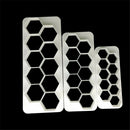 3pcs Geometry Hexagon Fondant Cookie Cuttter Fondant Mold Cake Decorating ToolJR