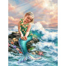5D DIY Full Drill Diamond Painting Mermaid Girl Cross Stitch Embroidery Kit