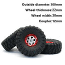 1:12 RC Truck Crawlers 100mm Rubber Tires Tyres with Wheel Hex 4X for Wltoy