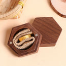 hexagon Jewelry Boxes Wedding engagement wedding rings Wood Ring Holder BoxB Hn