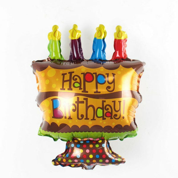 1 X Party Foil Balloons Happy Birthday Chocolate Cake Balloon for Kids 3C J Kw