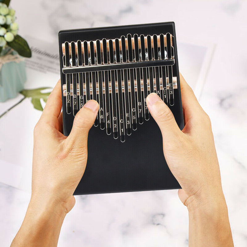 17 Key Wood Musical Instrument Thumb Finger Piano Beginners (Kalimba+Kit)