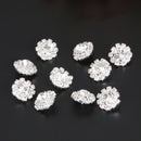 10pcs DIY Handmade Accessories Foot Style Flat Rhinestone Button
