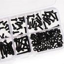 160PCS M3 8 Sizes Assortment Stand-off Nylon Screws Bolt Nuts Fastener Black Kw