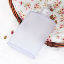 Flat Portable Plastic Water Bottle Sports Square Drinking Bottle White 400ml