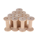 10Pcs Wooden Empty Sewing Spool for Wire Thread Bobbins Cord Coils 3.5 x 6cm