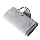 Long Wallet ID Credit Card Holder PU Leather Trifold Pocket Card Case Purse