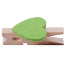 Mini Love Heart Shape Wooden Clips Message Photo Holder Album Card Paper Pe W9V8