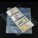 1 Sheet Album Page 4 Pockets Money Bill Note Currency Holder Storage Collection