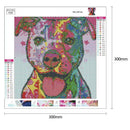 5D DIY Full Drill Square Diamond Painting Color Dog Cross Stitch Embroidery