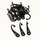 20 x Clothes Hat Coat Robe Hanging Metal Single Hook Wall Door Hanger Black