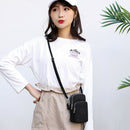 Women Nylon Messenger Bag Arm Pack Sports Small Mobile Phone Pouch (Black)