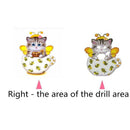 5D Diamond Painting Animal Cat Bee Art Drill Cross Stitch Kit for Baby Kids
