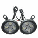 2x DC12-80V Motorcycle E-Bike Front 4 LED Headlight High Power Fog Light Lamp