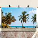 Beach Coconut Trees Photoshoot Background Cloth Backdrop Photography Props A