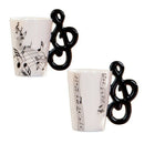 Creative novelty note handle ceramic cup free spectrum coffee milk tea cup  F1L7