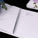 Wedding Guest Book White Lace Purple Flowers Signature Book Party Decor