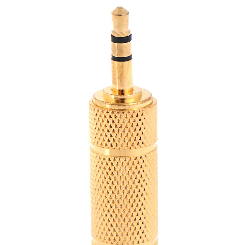 1Pc 3.5mm Male to 6.5mm Female Headphone Jack Adapter Plug Stereo Au JR