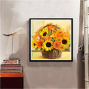 5D Diamond Painting Cross Stitch Basket Sunflower Embroidery home decor LJ