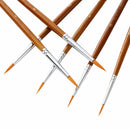 7pcs Detail Liner Paint Brush Set Students Acrylic Painting Art Supplies Gouache