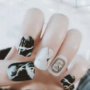 24pcs acrylic false french nails full finger nail tips art-cover manicure+2g-gel