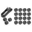 20pcs Car Wheel Nut Bolt Center Cover Gray 17mm Caps + 1x Clip for VW Audi EVU