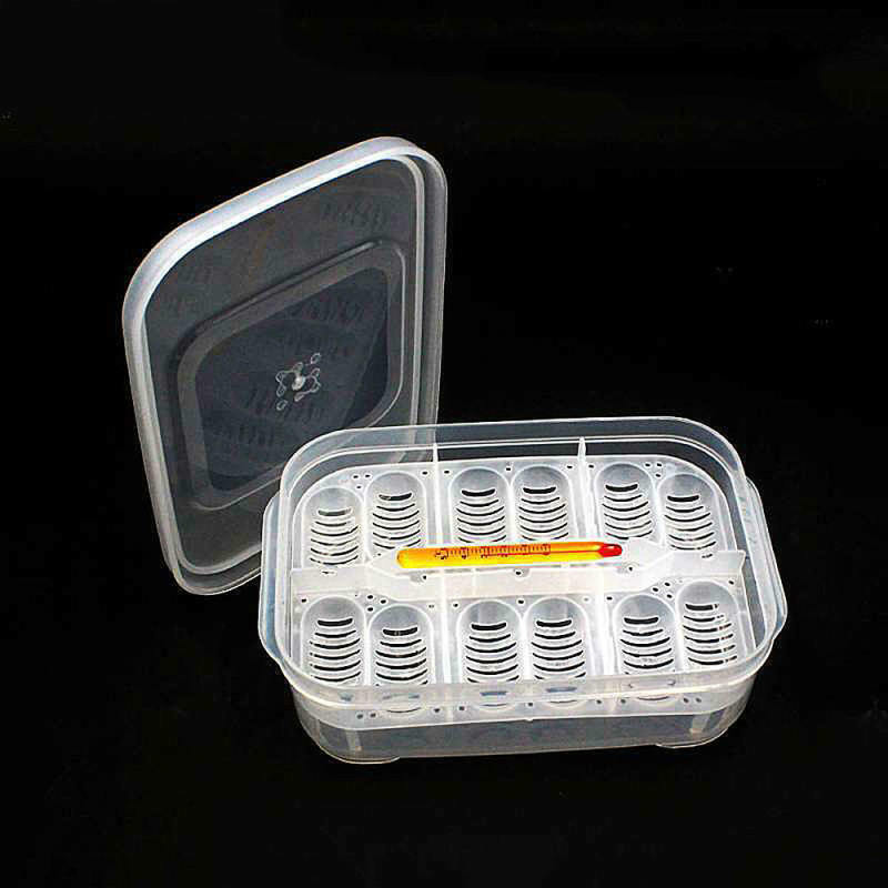 12 Grids snakes Gecko lizards Reptiles eggs hatcher tray Hatcher