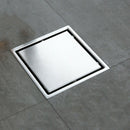 304 Stainless Steel Drain Floor Strainer 11X11Cm Square Invisible Bathroom