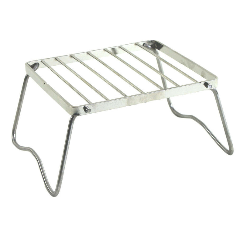 Stainless Steel Foldable Cooking Pot Stove Burner Support Stand Rack Picnic BBQ