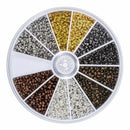 2250 Pieces Tube Crimp Beads 2 mm 2.5 mm Mixed Bracelet Loose Beads Spacer  P2G2