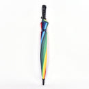 Large Bright Multi Colorful Rainbow Golf Umbrella Unisex Parasol LJ