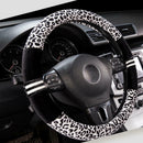 Leopard Print Plush Car SUV Steer Wheel Cover Decoration 15''/38cm Univers YYQ