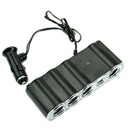 4 Way Multi Socket Auto Car Cigarette Lighter Splitter USB Plug Adapter Cha