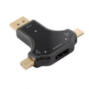 USB-C & Displayport & Mini DP 3 in 1 To HDMI Female Adapter Type C 4K 2K Fo