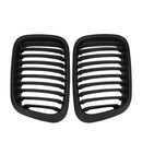 1 Pair Abs Front Replacement Matte Black Kidney Grille Grill For Bmw E46 3  P5H2